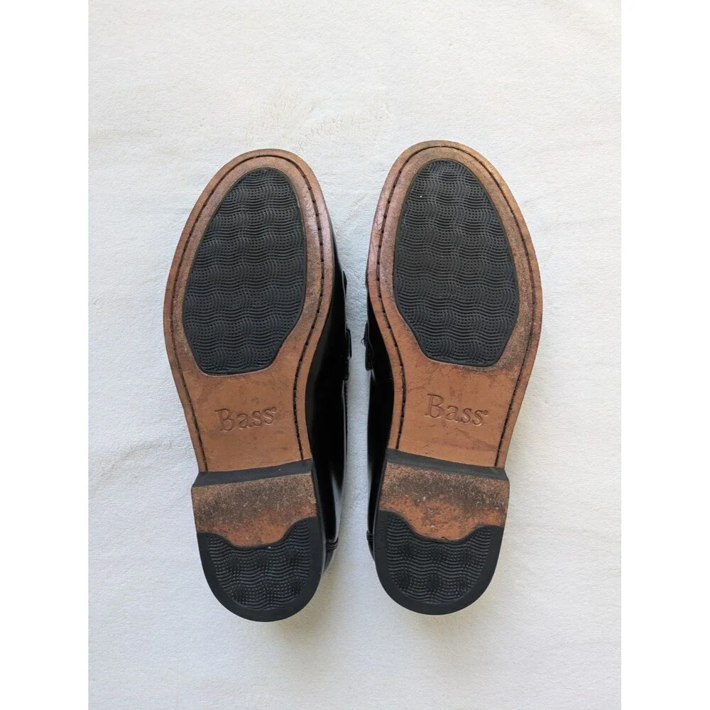 Bass Weejun Slip-On Black Tassel Men's Dress Shoes Size 8.5 EE